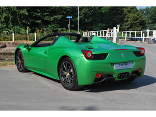 Er is er nog één: groene Ferrari 458 Spider zoekt nieuwe eigenaar!